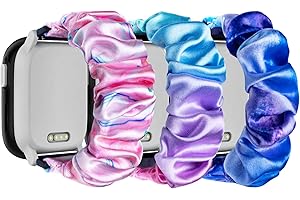 Hexasider Lot de 3 bracelets de rechange pour enfant compatibles avec Xplora X6 Play/Anio 5, 20 mm, Scrunchie Kids Smartwatch Bracelet de rechange pour filles et garçons