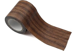 burkfeeg Woodgrain Repair Cinta Adhesiva Realista Cinta de Reparación de Muebles para Gabinetes de Piso de Grano de Madera (8cm*4.57m)-Marron Oscuro