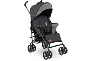 LIONELO Irma Passeggino Leggero e pieghevole per bambini da 6 mesi fino a 3 anni Compatto con schienale regolabile, Posizione sdraiata, Cinture 5punti, Zanzariera Cappottina XXL