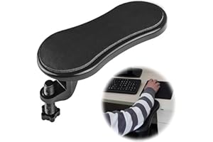 DHER Ergonomique Repose Bras Rotation Ordinateur Accoudoir Repose Poignets Accoudoirs Extender Repose-Poignet De Souris, Support De Bras Repose-Mains D'Ordinateur Rotatif à 180 ° Repose-Mains Bureau