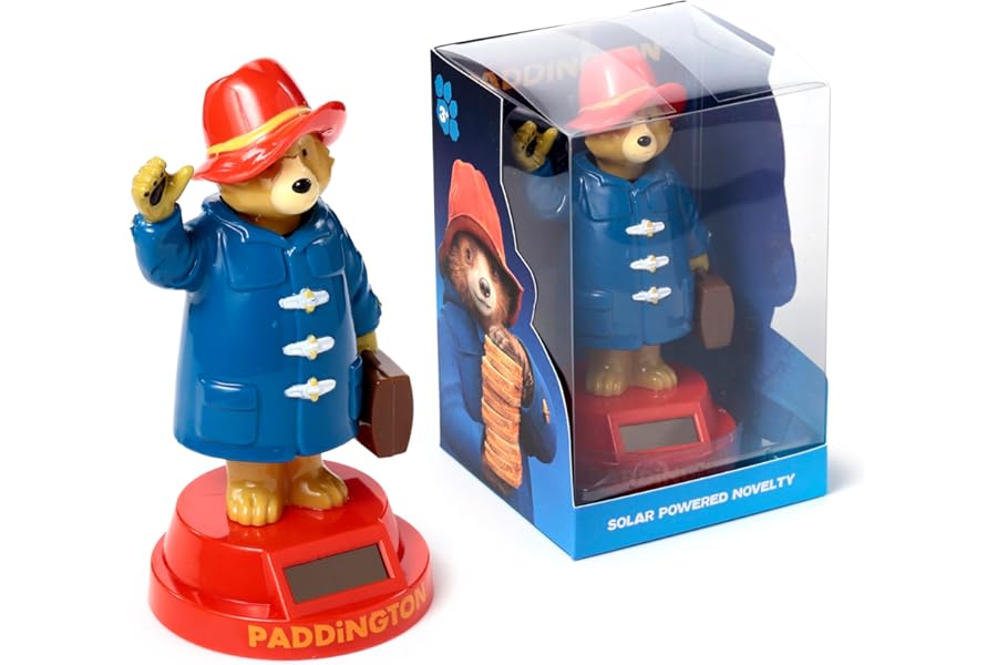 Puckator Paddington Bear Solar Pal - Home Office Table Desk Dashboard Car Decor Decoration - Gift Ideas - Gifts For Teenage Old Boy Girl Dad Mums - Powered KIds Toys Toy Figure Figures