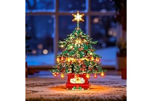 YEABRICKS Luce LED per Lego-41843 Famiglia di Natale Albero di Natale Decorazione Modello Blocchi di Costruzione (Set di Costruzione NON Incluso)