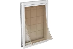 IDEAL PET PRODUCTS SINCE 1979 Ideal Pet Products Designer-Serie Haustiertür aus Kunststoff mit Teleskoprahmen, extra groß, 26,7 x 38,1 cm Klappengröße