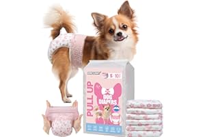 Dono Couche Chien Femelle jetables, 40 pièces, Couche pour Chien Femelle Chaleur, Couche pour Chat, Culottes pour Chiens, Super absorbantes, Incontinence, S (22-43 cm)