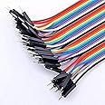 40PCS Dupont Wire Color Jumper wire Cable 2.54mm 1P-1P Male to Female 20cm arduino
