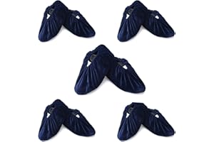 BlesMaller 5 Parre Schuhüberzieher Überschuhe aus Flanell für Haushalt, [Anti-Rutsch], [Wiederverwendbar], [Waschbar], [Atmungsaktiv]