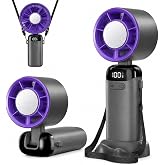 Jsdoin Mini USB Portable Handheld Fan, Rechargeable Turbo Fan Small Portable Pocket Single, 5 Speed, Battery Operated for Hom