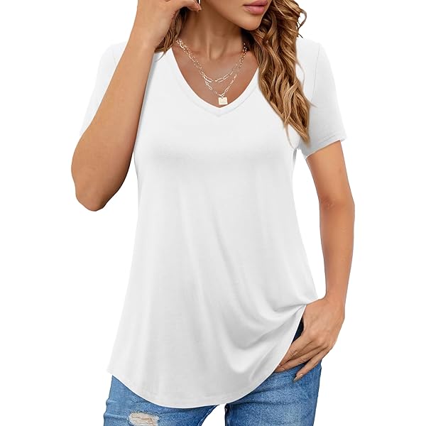 Beluring T-shirt voor dames, elegant raglan, langarm, casual ronde hals, effen, tuniek, top, wit, XL