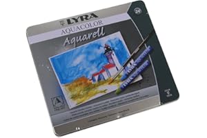 LYRA Aquacolor - Boîte métal 24 crayons pastels aquarellables