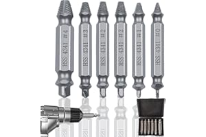 JEIIBRZUI 6 Stück Schraubenausdreher, Ancable Beschädigte Schraube Entferner Extraktor Set Gute Idee zum Entfernen leicht beschädigter Schrauben für Schnellbohrer für Beraubt oder Beschädigt Schrauben