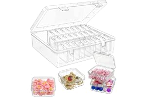 MIHURO 31 styck Pärlförvaringsbox, Pärlorganisator (5,5 x 5,5 x 2 cm)