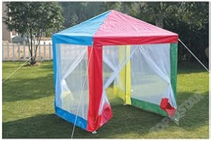 Kids Club Rainbow Pop up Gazebo Outdoor Garden Tents and Gazebos Colorful Design Hot Tub gazebo with Sides Zip Up Party Tent Multicolored Market Stall