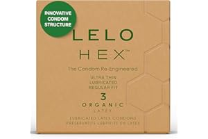 LELO HEX Organic Ultra Thin Condoms Variety Pack, Made Out of Organically Sourced Latex and Infused with L-arginine, Thin Condom Lubricated Latex Condoms (3-Pack)