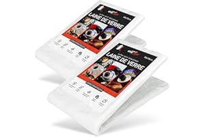 EVAFLOOR® Pack 2 Laine de Verre 50x75 cm - Épaisseur 8 mm | Résiste jusqu’à 800 °C | Parfait pour Silencieux d'Échappement | Installation facile | Convient Enduro, Quad et Scooter