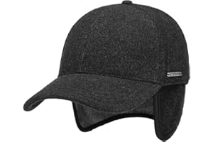 Stetson Vaby czapka z daszkiem męska z kaszmirem, czapka z daszkiem, ochrona szyi, czapka z daszkiem z ochroną uszu, jesienno-zimowa czapka wełniana