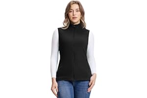 Outdoor Ventures damska kamizelka polarowa, ultralekka, polarowa - cienka, do użytku na zewnątrz, bez rękawów, z 4 kieszeniami - wiosna, jesień