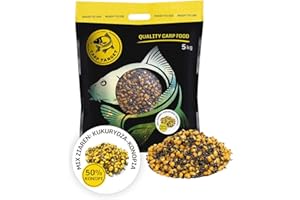 CARP TARGET - Appât de pêche - Maïs - Chanvre - Mélange de Particules d'appât - Appât cuit pour carpes et amours - Grains prêts à l'emploi - Emballé sous Vide