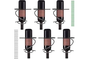 Happysnow Paquete de 6 estantes de vino montados en la pared - de vino rojo con tornillos, organizador de metal para vino