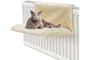 Prime Paws Cat Kitten Dog Puppy Pet Animal Hanging Radiator Bed - Warm and Cosy Fleece Basket Cradle Hammock Plush Strong and Durable Metal Frame, Cream