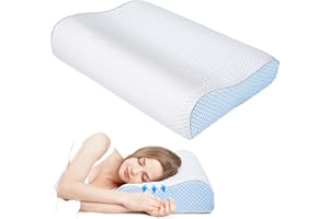 ‎DIKI DIKI Nackenkissen Kopfkissen Memory Foam Kissen Nackenstützkissen Orthopädisches Kopfkissen Ergonomisches Kissen Höheneinstellbare mit waschbaren Kopfkissenbezug, für Seiten- und Rückenschläfer