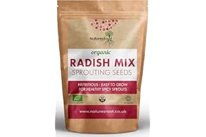 NATURES ROOT Nature’s Root Organic Radish Mix 125g - Microgreen Sprouting Seeds | Radish Sprouts | Healthy Superfood | Easy to Sprout | Resealable Pack