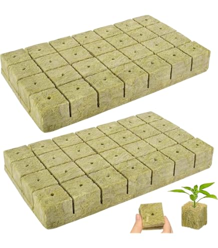 Cubes De Laine De Roche Grodan 40x40x40mm - Substrat De Culture Sans Terre Pour Fleurs Et Plantes