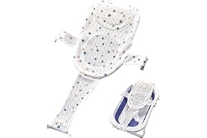 GIGIIS Cuscino Bagnetto Neonato Universale, Riduttore Vaschetta Bagnetto Neonato, Rete Vaschetta Bagnetto Neonato Antiscivolo Tappetino da Bagno per Neonati Asciugatura Rapida