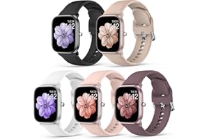 Higgs 5 szt. Pasek 20mm kompatybilny z Amazfit GTS 4 2 Mini/GTS 2 2e 3 4 42mm/Paski Amazfit Bip U pro/Bip S/Bip S Lite/Bip Lite damskie i męskie, miękkie silikonowe paski sportowe,Biały