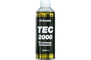 TEC 2000 Oil Booster Motoröl Benziner & Diesel Additiv 375ml - Ölzusatz Motor Oil Additive Dieselzusatz - Motorreiniger - Weniger Ölverbrauch Longlife Motorschutz Geringeren Kraftstoffverbrauch