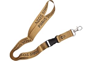 PARIS 2024 Brelok do kluczy JO Oficjalna kolekcja Igrzysk Olimpijskich i Paraolimpijskich, złoty, rozmiar uniwersalny