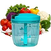 HORNBILLS Handy & Compact Chopper with 3 Blades for Effortlessly Chopping Vegetables & Fruits for Your Kitchen - 1000ml | Veg