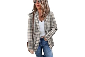 CZIMOO Mujeres Casual Blazer Manga Larga Cuello Abierto Trabajo Oficina Blazer