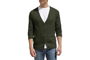Hisir Strickjacke Herren Pullover V Ausschnitt Cardigan Winterjacke Klassischer Winter Warme Weiche Strickjacken mit Knöpfe und Taschen für Männer