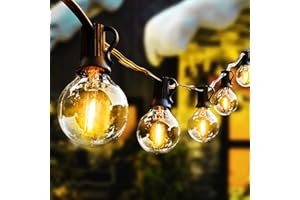 AVANLO LED Outdoor String Lights, 50FT Garden String Lights Mains Powered, Festoon Lights with 30+2 Bulbs for Indoor & Outdoor Décor Wedding Patio Cafe Party