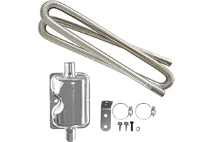 HEZHU 250cm Edelstahl Auspuff Abgasrohr mit Schalldämpfer Für Luft Diesel Standheizung