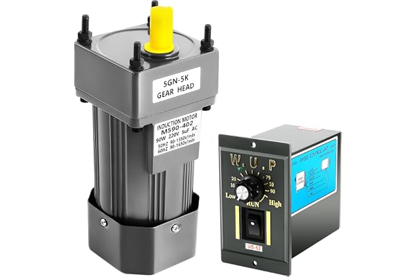 CHIMHOON 220 V 90 W AC-drivmotor, växelström, elmotor, enfas växelmotor, med varvtalsregulator 0–270 varv/min, växelmotor, för förpackningar, tryck- och byggmaskiner