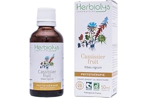 Herbiolys | Extrait De Plantes Fraîches Bio | Cassissier fruit (Ribes nigrum) | Circulation & Articulation | Phytothérapie Bio | 50 ml