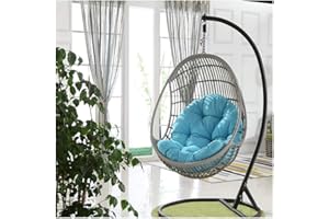 GLIVANTAD Silla Colgante Huevo Cojín,Cojín Suave de Engrosamiento para Columpio Colgante - Silla Colgante Cojín con Mimbre Hamaca Jardín - Tamaño 90 * 120cm (Sin Silla Colgante)