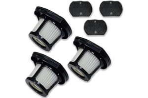 Pureburg 3-pak próżniowe filtry do pojemników na kurz do Bissell 2390 2390a 2389 Auto-Mate bezprzewodowy ręczny odkurzacz samochodowy 2284 W gumka do włosów dla zwierząt domowych bezprzewodowe