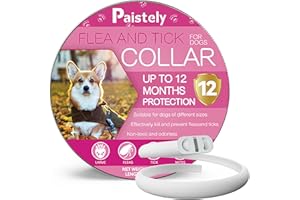 PAISTELY Collare Antiparassitario Per Cani, Antipulci Sicuro Composto Da Oli Essenziali Naturali Al 100%, Efficacia 12 Mesi 65cm Antizecche Per Tutte Le Taglie