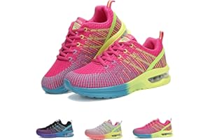 NEOKER Scarpe da Corsa Donna Scarpe Running Air Leggero Sneakers Sportive Jogging Trail Gym Fitness Tennis Rosso Nero Grigio 36-42 EU