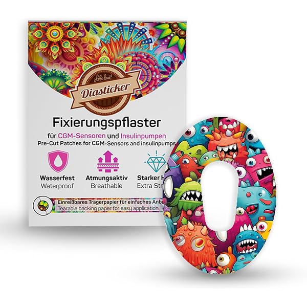 MySweetStitch - 25 x Dexcom G6 cerotti sensore, Overpatch 70 x 55mm, cerotto impermeabile, traspirante, delicato sulla pelle, Savannah