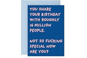 CENTRAL 23 Niegrzeczne kartki urodzinowe dla kobiet lub mężczyzn - sarkazm - humor - banter - zabawna kartka urodzinowa dla niego lub dla niej - w zestawie z naklejkami