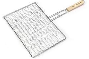 Barbecook Grille barbecue élastique 40x 28 cm, Acier Chromé/Bouleau FSC