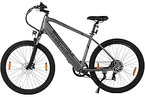 Bodywel M275 Bicicletta Elettrica, Adulti Mountain Bike Elettrico, Bicicletta elettrica da 27.5" eMTB da pendolarismo con batteria rimovibile da 36V15.6AH 7 Velocità, 70-100km