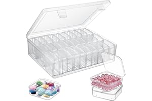 Tatxmalv Mini Boîtes de Rangement, Boîte à Bijoux Transparente, Boîtes de Tri pour Stocker Les Gadgets, Surface Lisse et Durable, pour Stocker des Boucles D'oreilles, Colliers, Bracelets