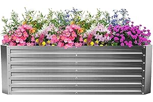 ‎GABIONA Gabiona | Hochbeet Metall verzinkt 184x90x60 cm – Großes Hochbeet für Garten, Gemüse, Kräuter & Blumen – Wetterfest, rostfrei, stabil – 990 L Volumen – Pflanzkasten rechteckig