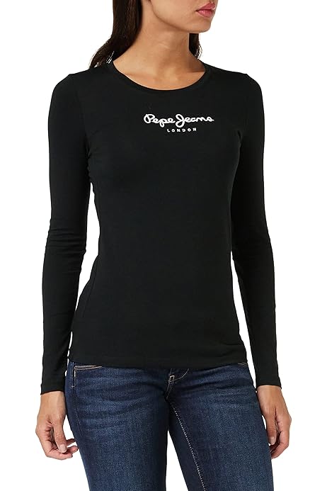 Pepe Damen Pepe Jeans Damen Elicia T-Shirt – Langarm Mit High Neck
