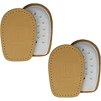 Lenzen 2 Paar Fersenpolster aus Leder und Latex Schaum I Orthopädisches Fersenkissen als Schuheinlage für Fersenschutz…