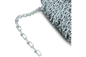 DQ-PP KNOTENKETTE | 1,4 mm | DIN 5686 | 5 m | Dekokette Zierkette Gartenkette Stahl VERZINKT Gliederkette Lampenkette Kette Deko Garten